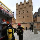 Simulacro de incendio en el Alcázar