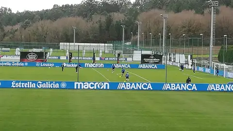Entrenamiento por líneas en Abegondo Trabajo defensivo