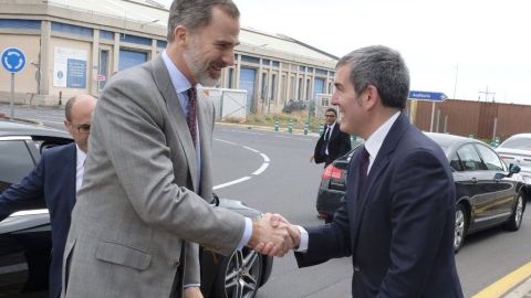 Llegada del Rey Felipe VI a Santa Cruz de Tenerife para presidir un acto de la Fundaci&oacute;n Princesa de Girona