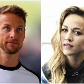 Jenson Button y Carmen Jordá