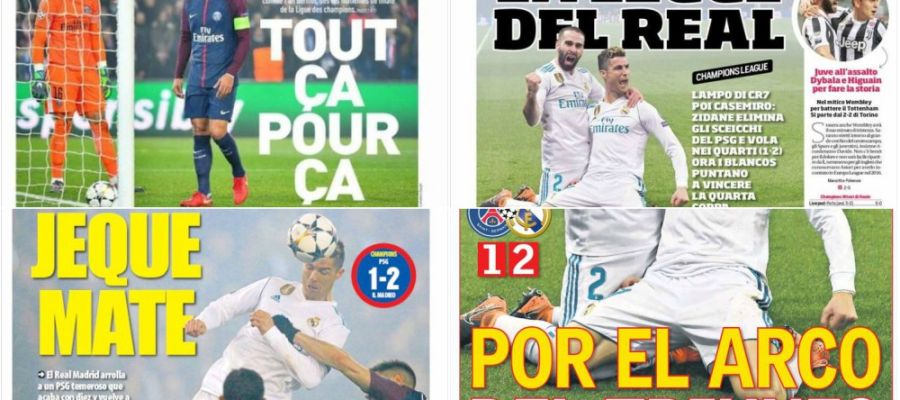 Las portadas de los medios tras la eliminación del PSG Las portadas de los medios tras la eliminación del PSG