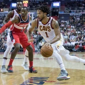 Derrick Rose, durante un partido de los Cavaliers Derrick Rose, durante un partido de los Cavaliers