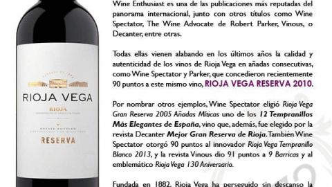 Rioja Vega 90 Puntos Parker edici&oacute;n limitada