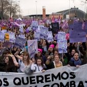 Manifestación por la huelga feminista del 8M de 2018 en Madrid
