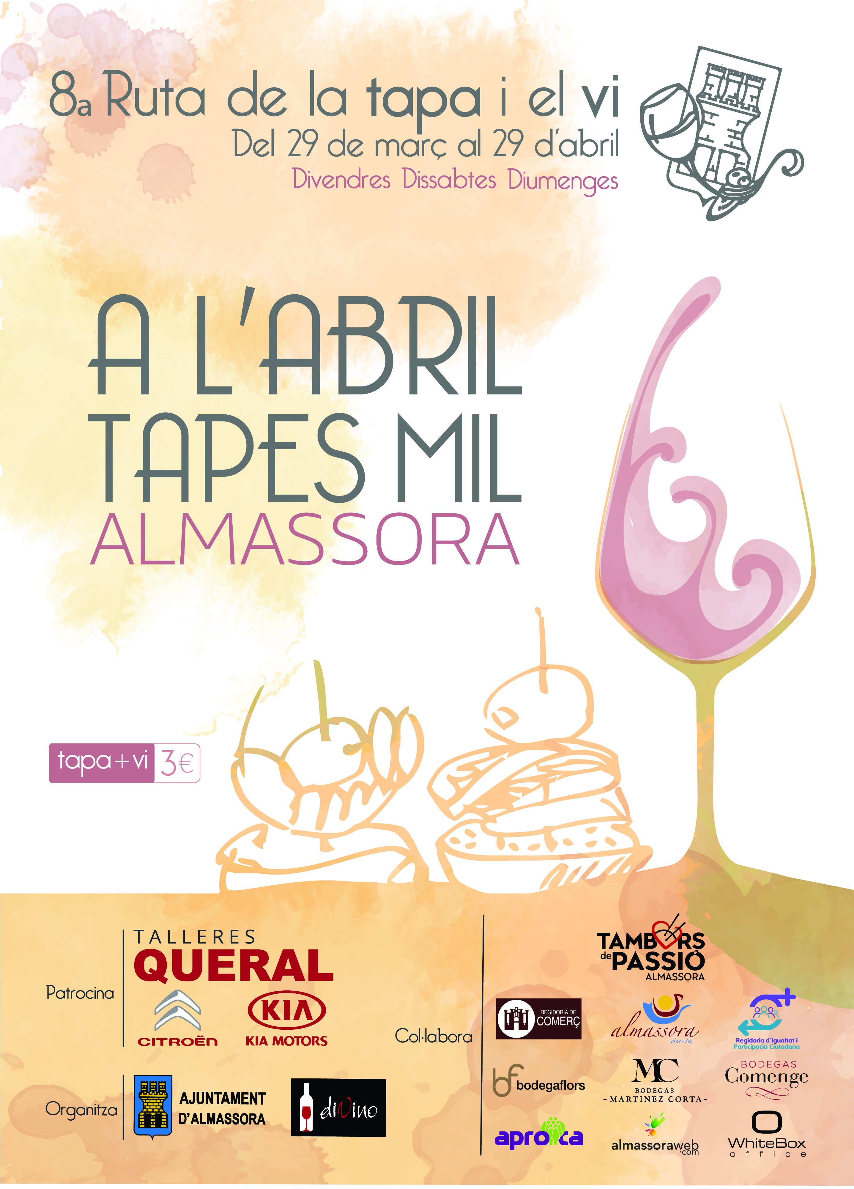La VIII Ruta de la Tapa i el Vi congrega a 18 locales de Almassora La VIII Ruta de la Tapa i el Vi congrega a 18 locales de Almassora