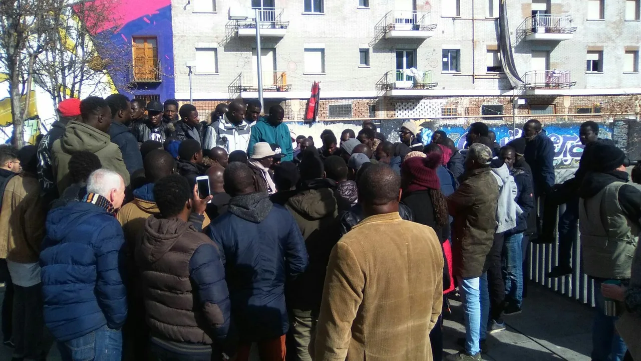 Concentración por la muerte del 'mantero' Mmame Mbage en Lavapiés