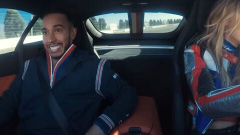 Hamilton, con la modelo Gigi Hadid