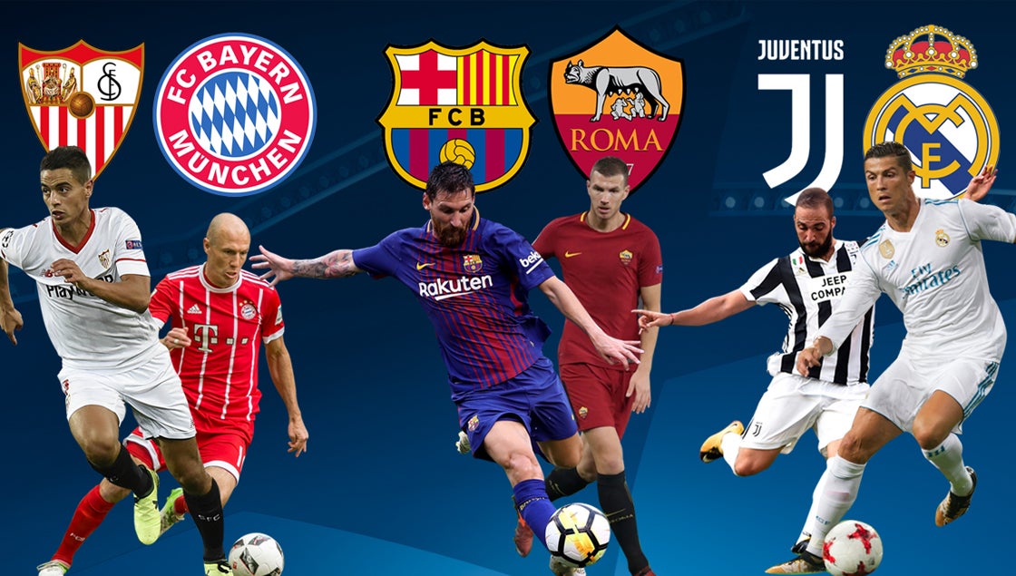 Barcelona-Roma, Sevilla-Bayern, Juventus-Real Madrid y Liverpool-Manchester City, cruces de cuartos de final de la Champions League Barcelona-Roma, Sevilla-Bayern, Juventus-Real Madrid y Liverpool-Manchester City, cruces de cuartos de final de la Champions League