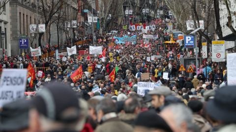 Manifestaci&oacute;n en Madrid por unas pensiones dignas