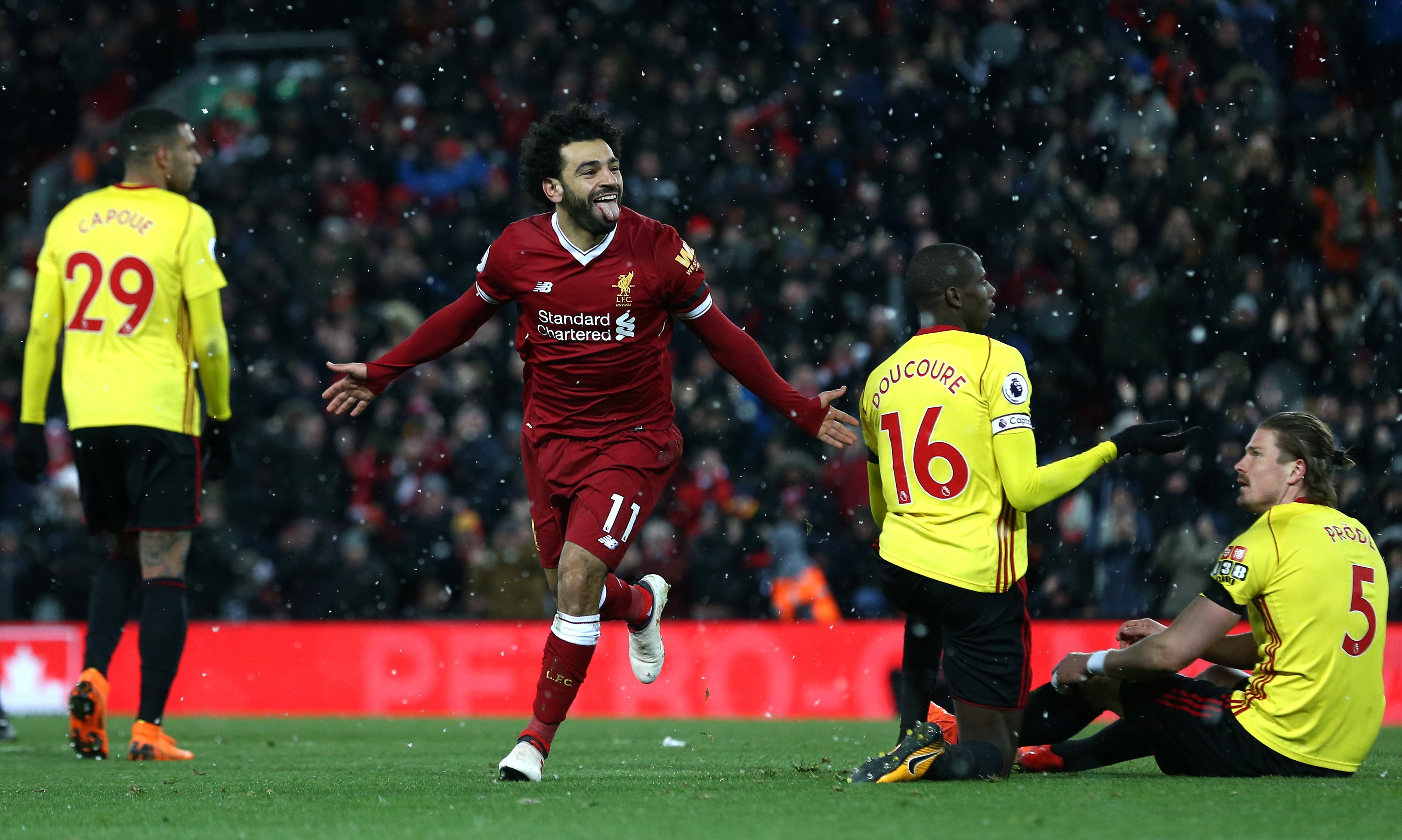 Mohamed Salah tumba al Watford con un póker de goles en Anfield Mohamed Salah tumba al Watford con un póker de goles en Anfield