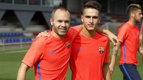 Denis Suárez y Andrés Iniesta. Denis Suárez y Andrés Iniesta.