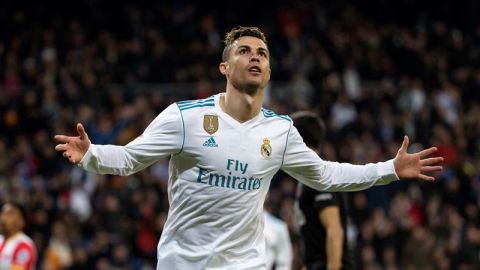 Cristiano Ronaldo celebra un tanto ante el Girona