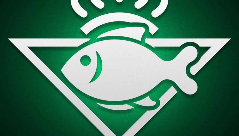 El escudo del Betis, con un pez
