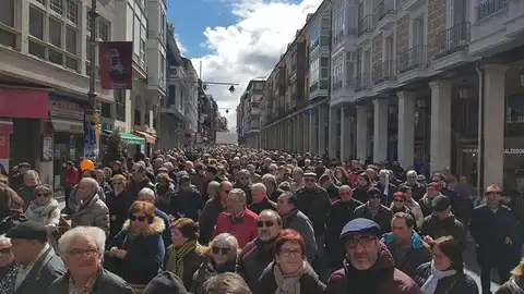 Manifestación por unas pensiones dignas del pasado sábado en Palencia. Palencia