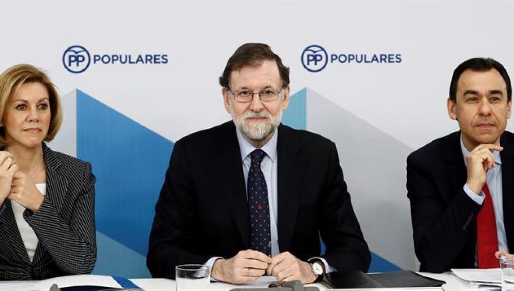 Rajoy, Cospedal y Martínez Maillo en el Comité Ejecutivo Nacional del PP