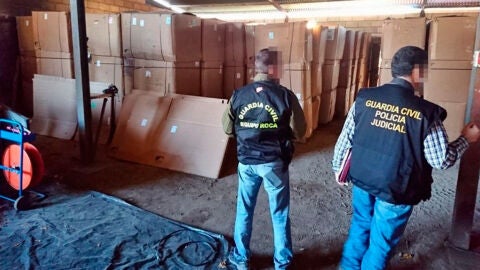 La guardia civil durante la Operaci&oacute;n Pacote