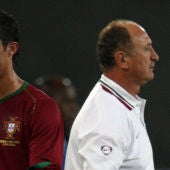 Cristiano Ronaldo y Scolari en 2006 con Portugal