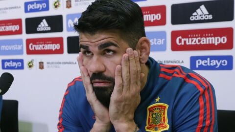 Diego Costa en rueda de prensa
