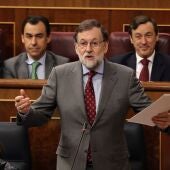  Mariano Rajoy al inicio de la sesión celebrada en el Congreso. 