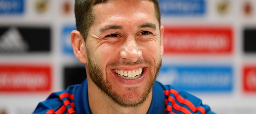 Sergio Ramos en rueda de prensa en Alemania Sergio Ramos en rueda de prensa en Alemania