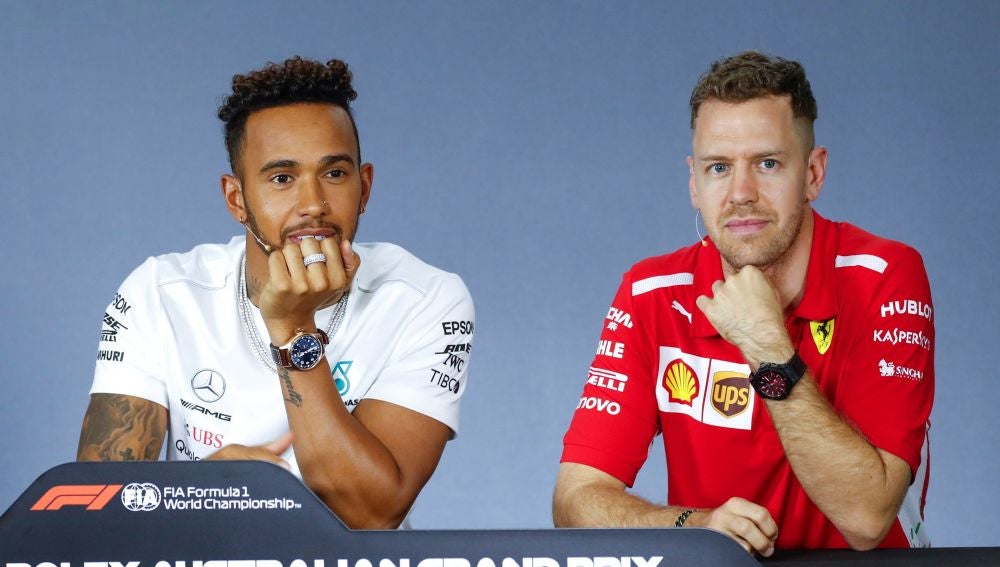 Sebastian Vettel y Lewis Hamilton