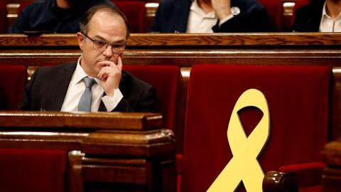 Jordi Turull durante el pleno de investidura en el Parlament