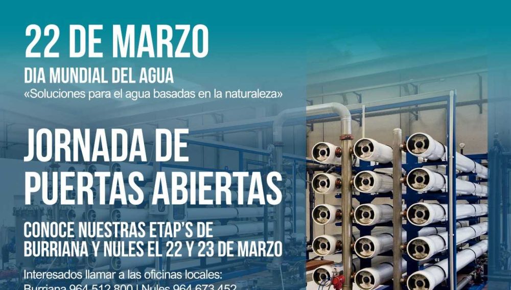FACSA organiza unas jornadas de puertas abiertas en las ETAPs de Burriana y Nules con motivo del Día Mundial del Agua.