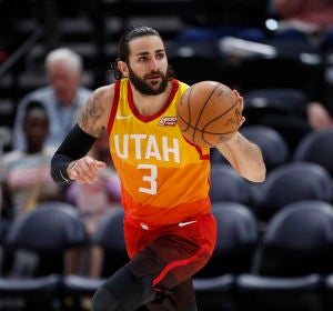 Ricky Rubio, durante el partido ante los Lakers Ricky Rubio, durante el partido ante los Lakers