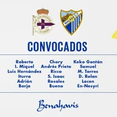 Convocatoria de Jose González para el encuentro del Deportivo - Málaga Convocatoria de Jose González para el encuentro del Deportivo - Málaga