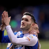 Lucas Pérez celebra su gol contra el Málaga Lucas Pérez celebra su gol contra el Málaga