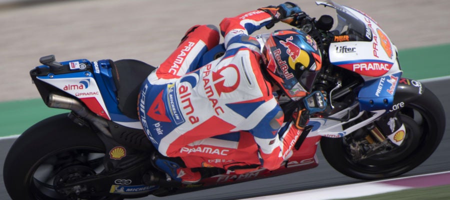 Miller, a bordo de su moto durante la carrera Miller, a bordo de su moto durante la carrera