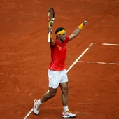 Nadal celebra una victoria Nadal celebra una victoria