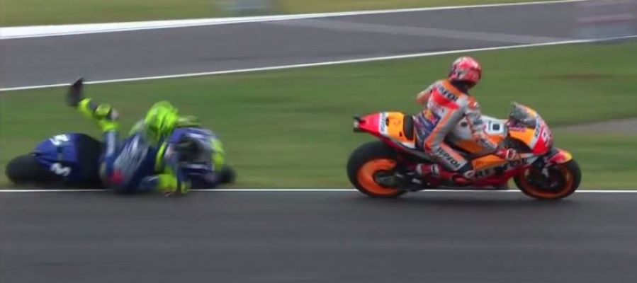 Márquez tira a Rossi en Argentina Márquez tira a Rossi en Argentina