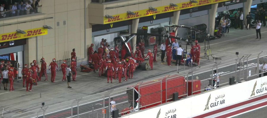 Parada accidentada de Kimi Raikkonen Parada accidentada de Kimi Raikkonen
