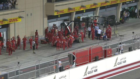 Parada accidentada de Kimi Raikkonen