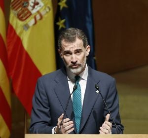 El Rey Felipe durante la ceremonia de entrega de los despachos El Rey Felipe durante la ceremonia de entrega de los despachos