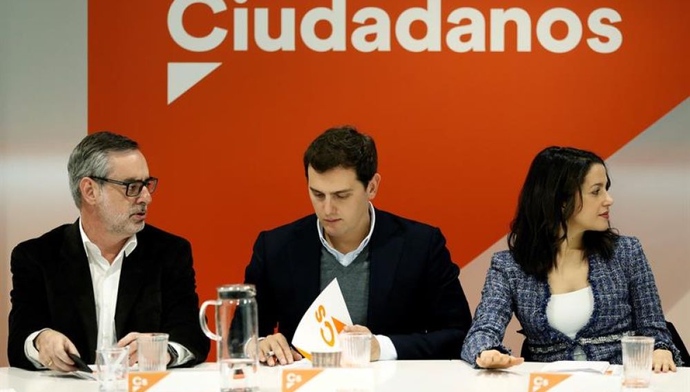 Albert Rivera, Inés Arrimadas y José Manuel Villegas