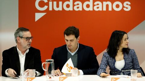 Albert Rivera, In&eacute;s Arrimadas y Jos&eacute; Manuel Villegas