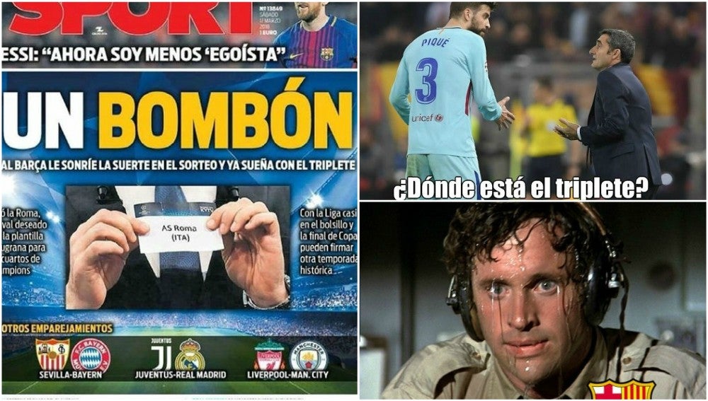 Los mejores 'memes' de la eliminación del Barcelona ante la Roma Los mejores 'memes' de la eliminación del Barcelona ante la Roma