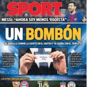 Portada de 'Bombón' del diario Sport. 