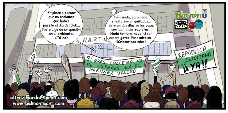 La afición del Elche critica al Consejo por cobrarle ante el Real Mallorca La afición del Elche critica al Consejo por cobrarle ante el Real Mallorca