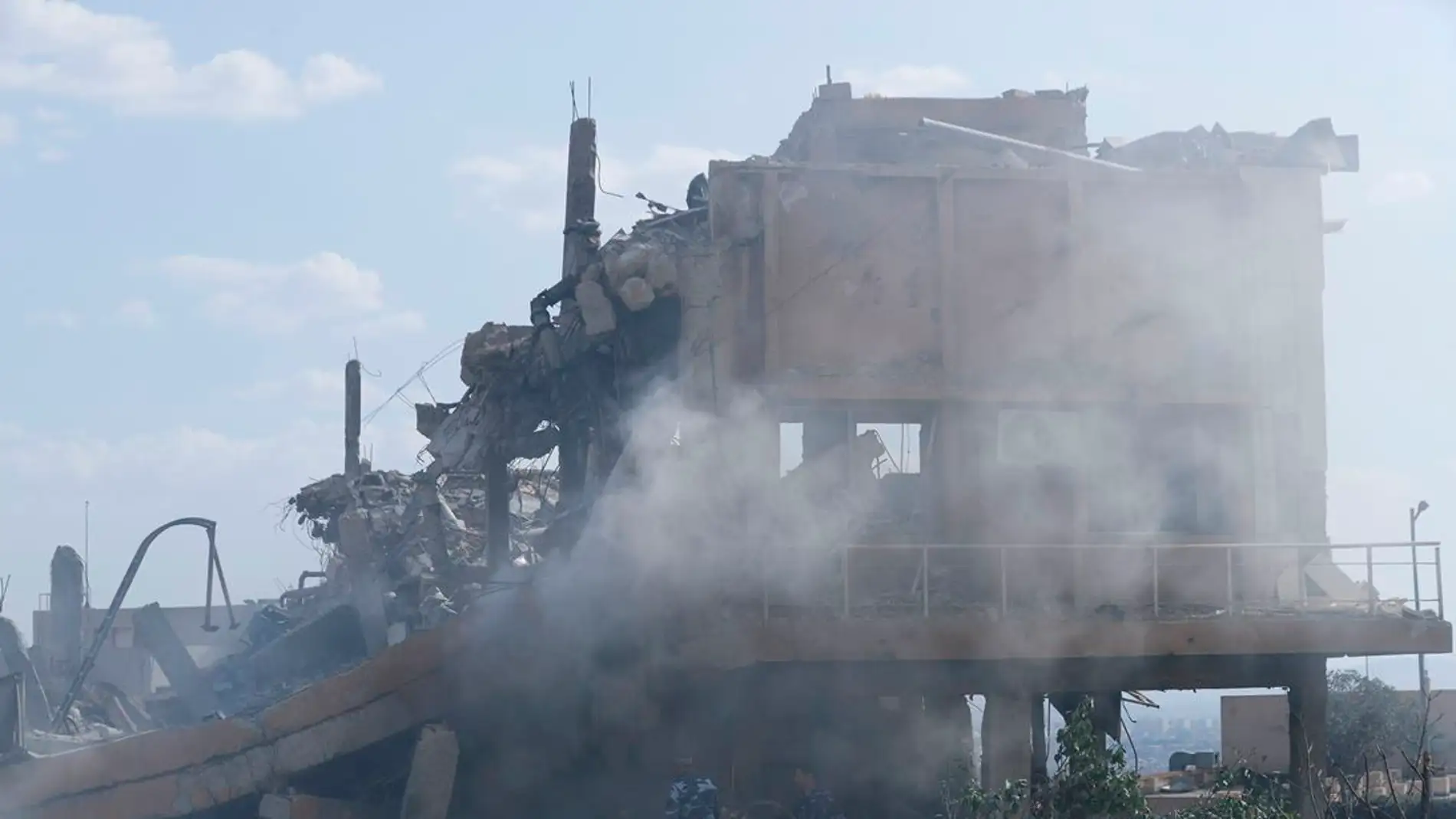 Imagen de un edificio tras los bombardeos en Siria
