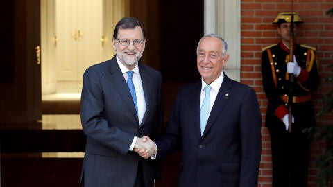 Mariano Rajoy con Marcelo Rebelo de Sousa