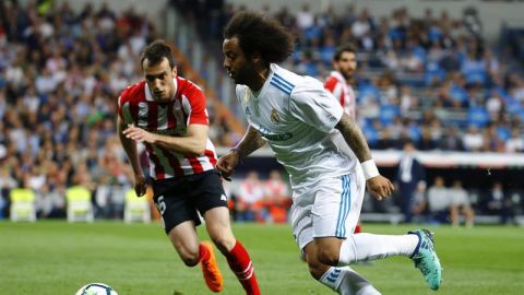 Marcelo, en un momento del encuentro ante el Athletic. 