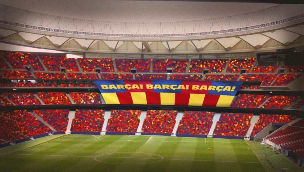 El tifo del Barcelona para la final de la Copa del Rey