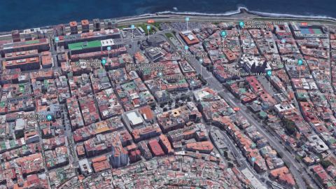 Desembocadura del barranco de Guniguada en Las Palmas de Gran Canaria