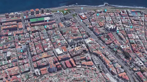 Desembocadura del barranco de Guniguada en Las Palmas de Gran Canaria Desembocadura del barranco de Guniguada en Las Palmas de Gran Canaria