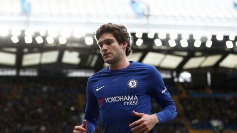 Marcos Alonso, durante un partido con el Chelsea