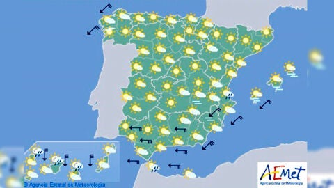 El tiempo del viernes 20/04/2018