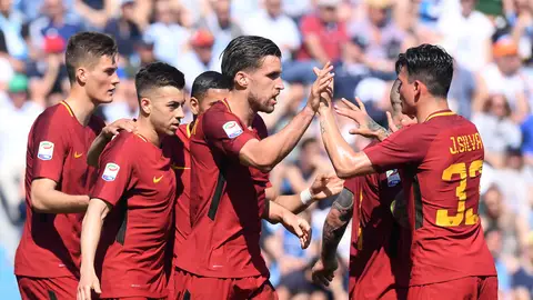 La roma celebrando un gol La roma celebrando un gol
